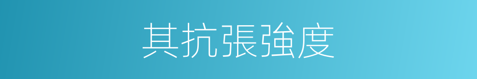 其抗張強度的同義詞