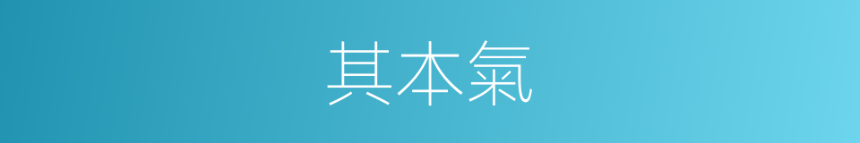 其本氣的同義詞