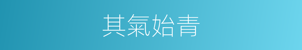其氣始青的同義詞