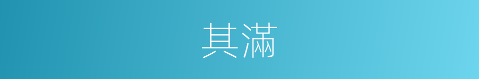 其滿的同義詞