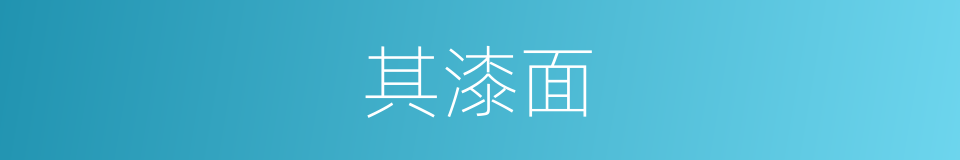 其漆面的同义词