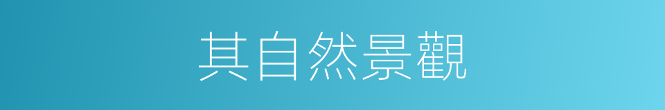 其自然景觀的同義詞