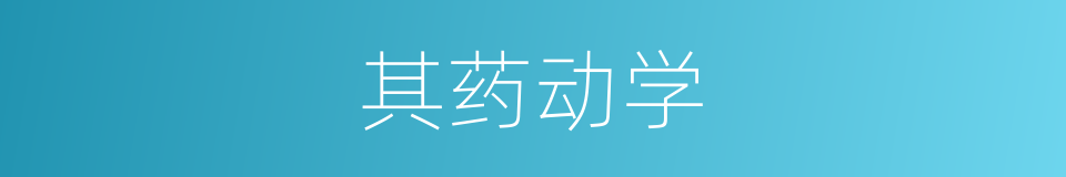 其药动学的同义词