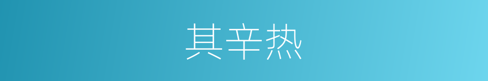 其辛热的同义词