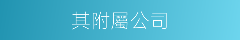 其附屬公司的同義詞