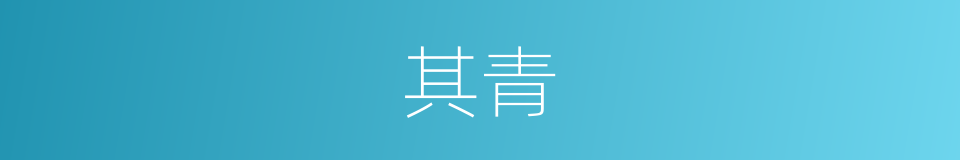 其青的同义词