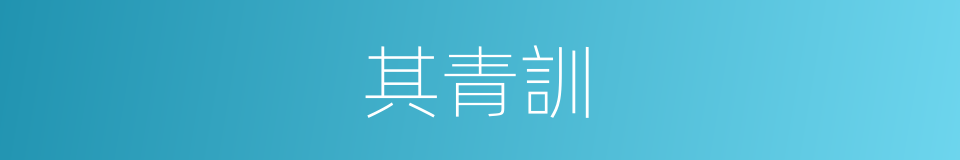 其青訓的同義詞