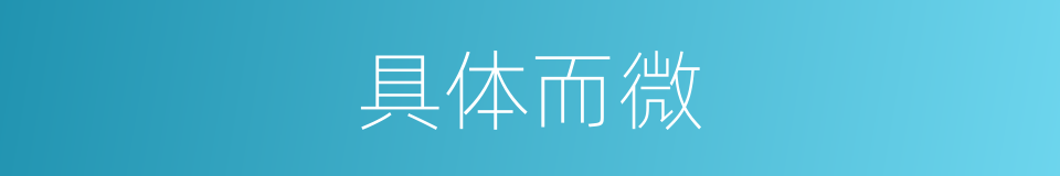 具体而微的意思