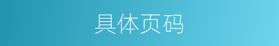 具体页码的同义词