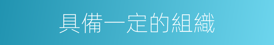 具備一定的組織的同義詞