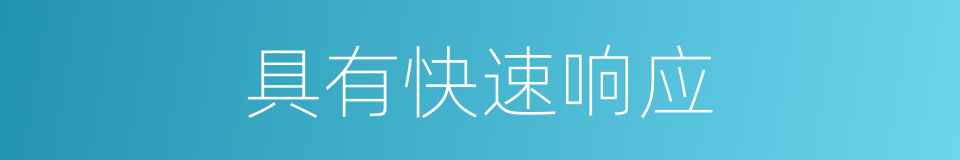 具有快速响应的同义词