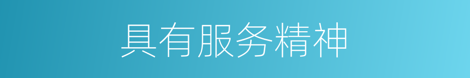 具有服务精神的同义词