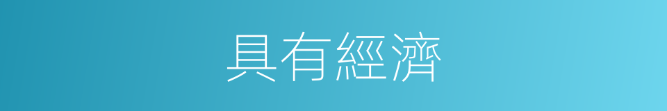 具有經濟的同義詞