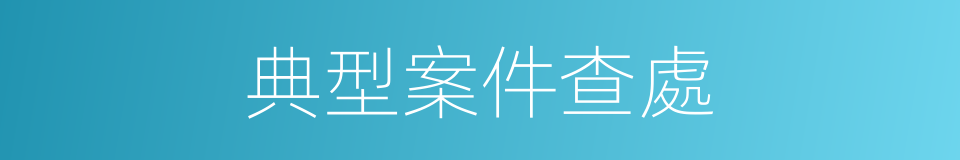 典型案件查處的同義詞