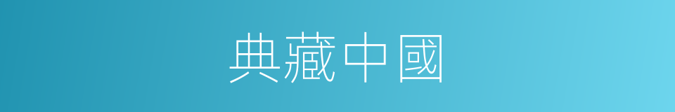 典藏中國的同義詞