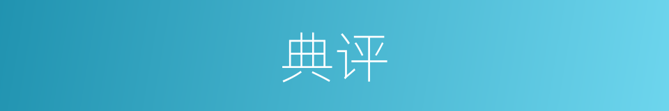 典评的同义词