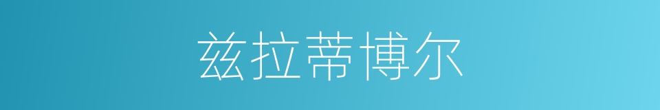 兹拉蒂博尔的同义词