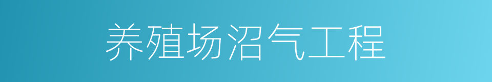 养殖场沼气工程的同义词