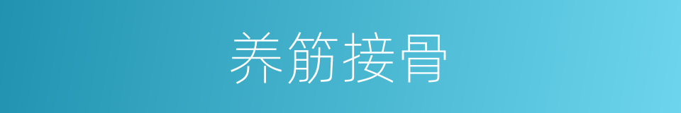 养筋接骨的同义词