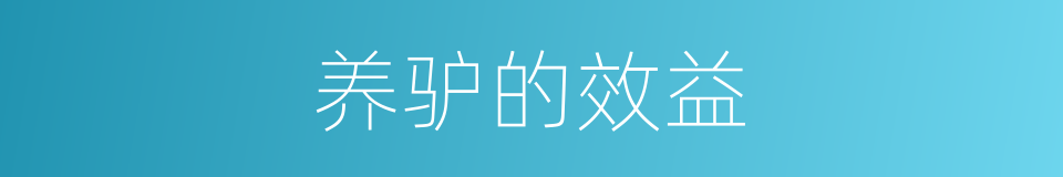养驴的效益的同义词