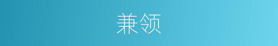 兼领的意思