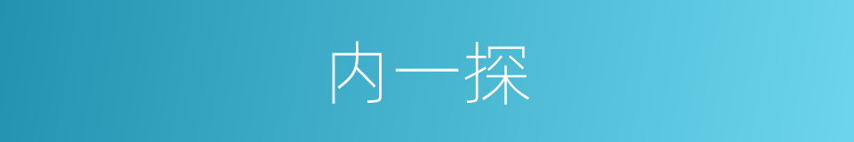内一探的同义词