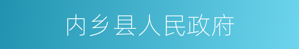 内乡县人民政府的同义词