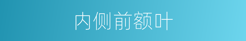 内侧前额叶的同义词