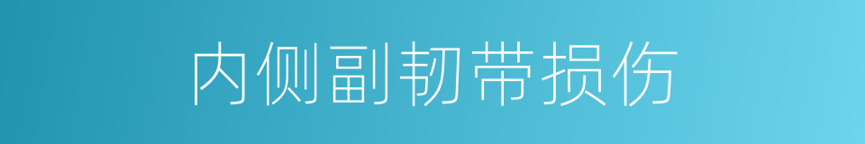 内侧副韧带损伤的同义词