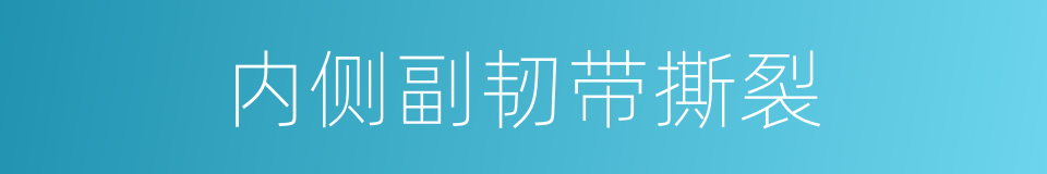 内侧副韧带撕裂的同义词