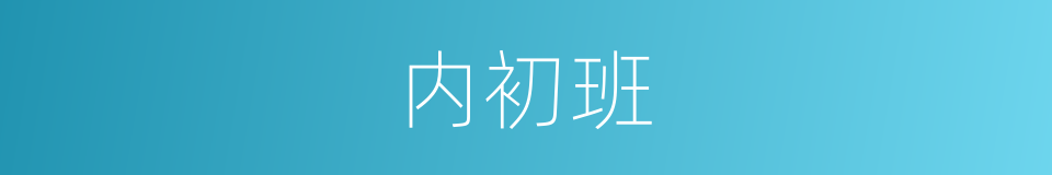 内初班的同义词