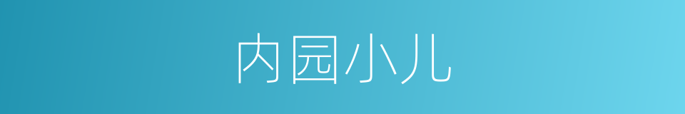 内园小儿的意思
