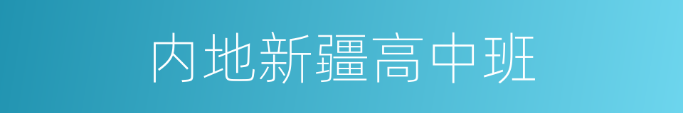 内地新疆高中班的同义词