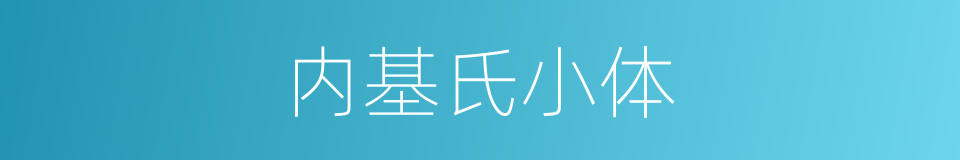 内基氏小体的同义词