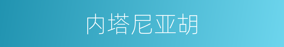 内塔尼亚胡的同义词