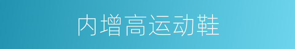 内增高运动鞋的同义词