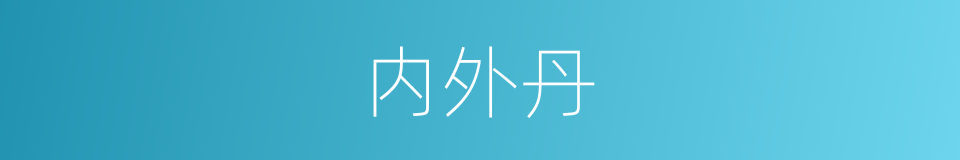 内外丹的同义词