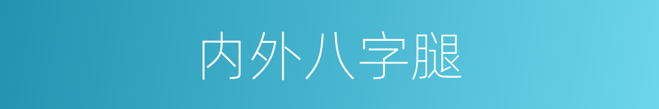 内外八字腿的同义词