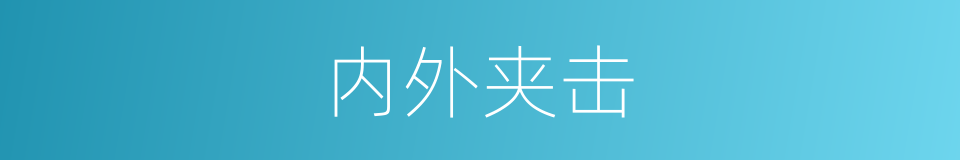 内外夹击的意思