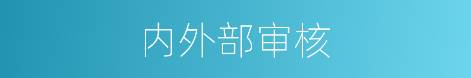 内外部审核的同义词