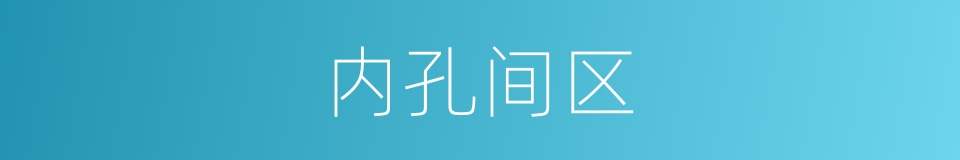 内孔间区的同义词