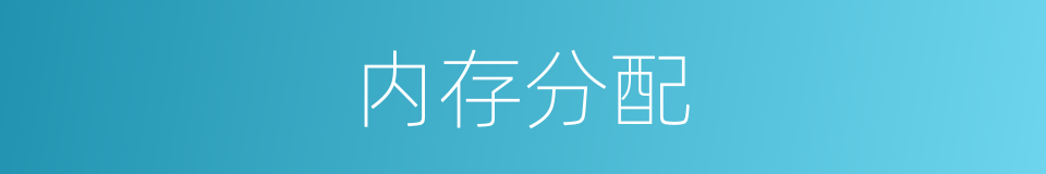 内存分配的同义词