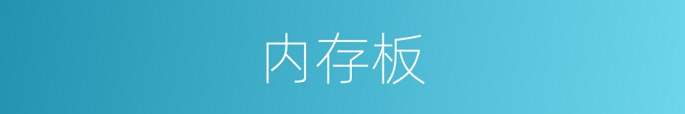 内存板的同义词