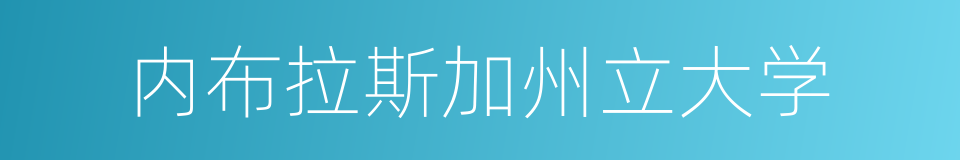 内布拉斯加州立大学的同义词