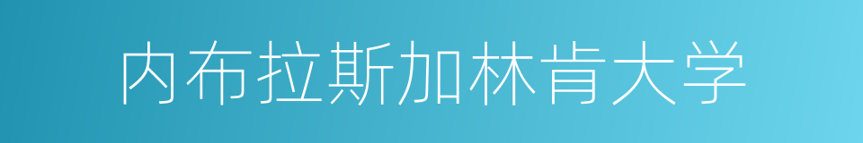 内布拉斯加林肯大学的同义词