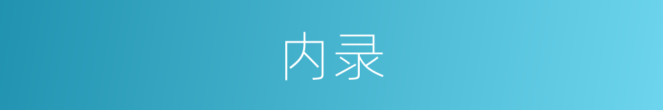 内录的意思
