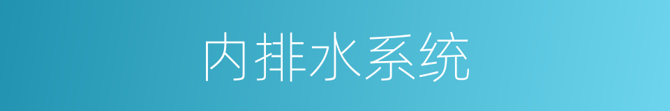 内排水系统的意思