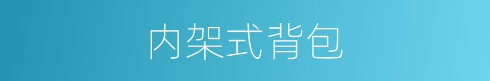 内架式背包的同义词