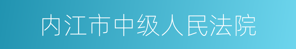 内江市中级人民法院的同义词