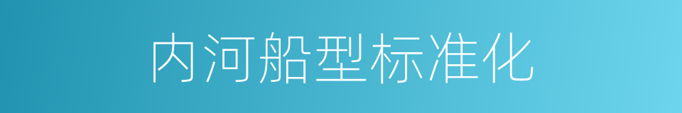 内河船型标准化的同义词